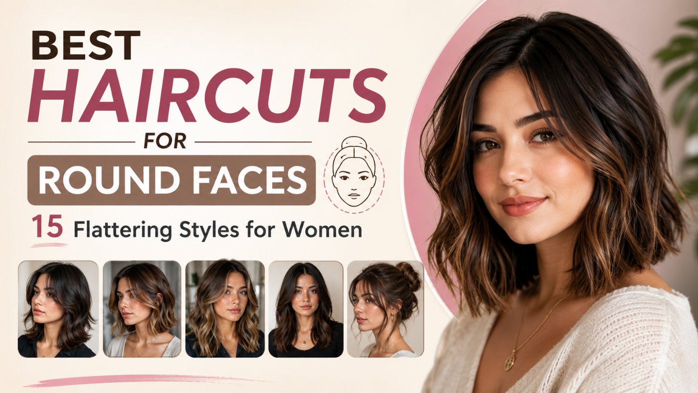 Best Haircuts for Round Faces: 15 Flattering Styles for Women