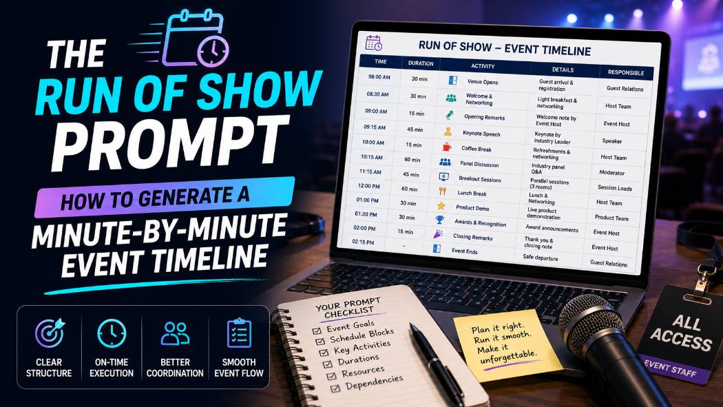 The Run of Show Prompt: How to Generate a Minute-by-Minute Event Timeline
