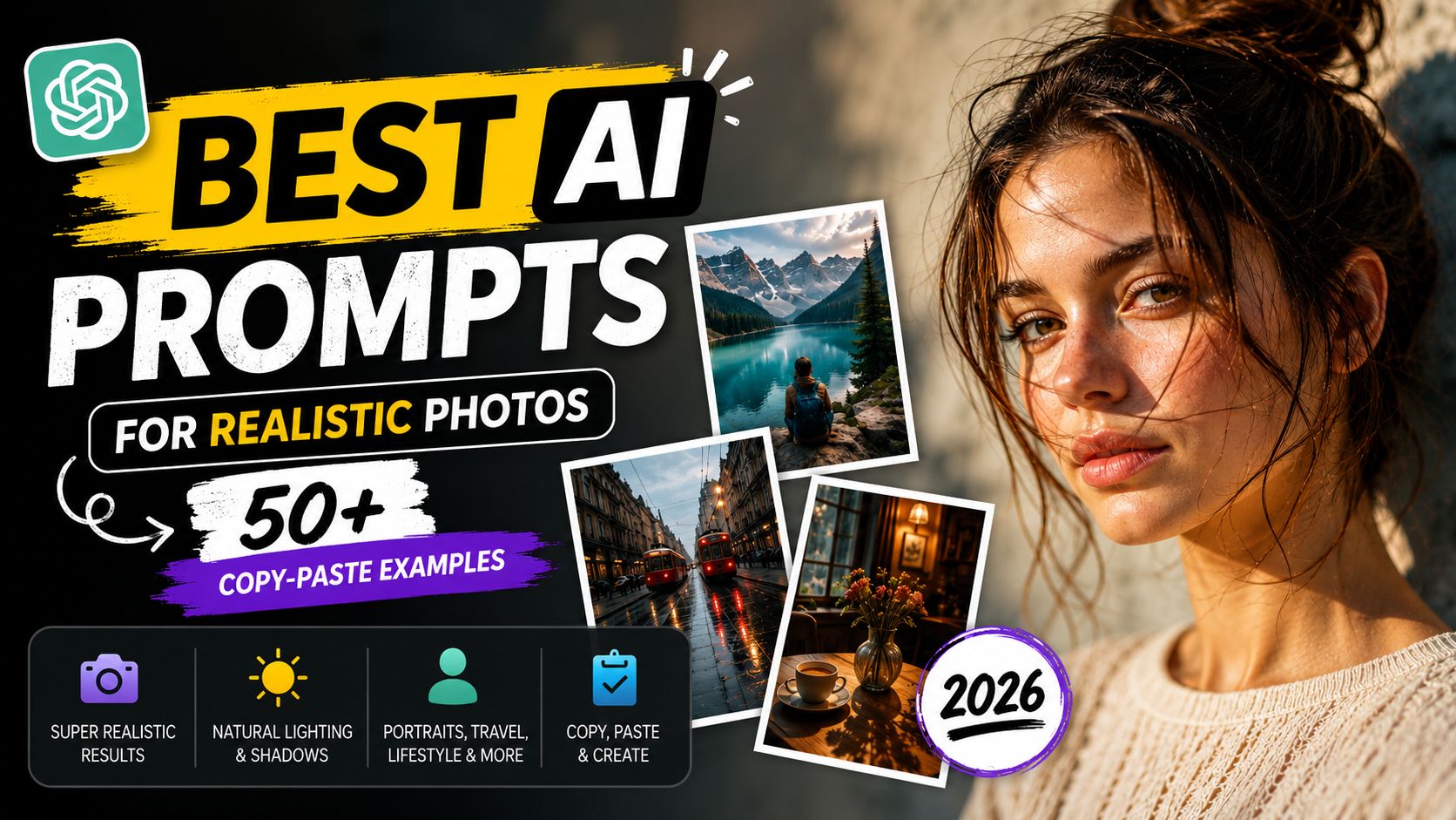Best AI Prompts for Realistic Photos: 50+ Copy-Paste Examples (2026)