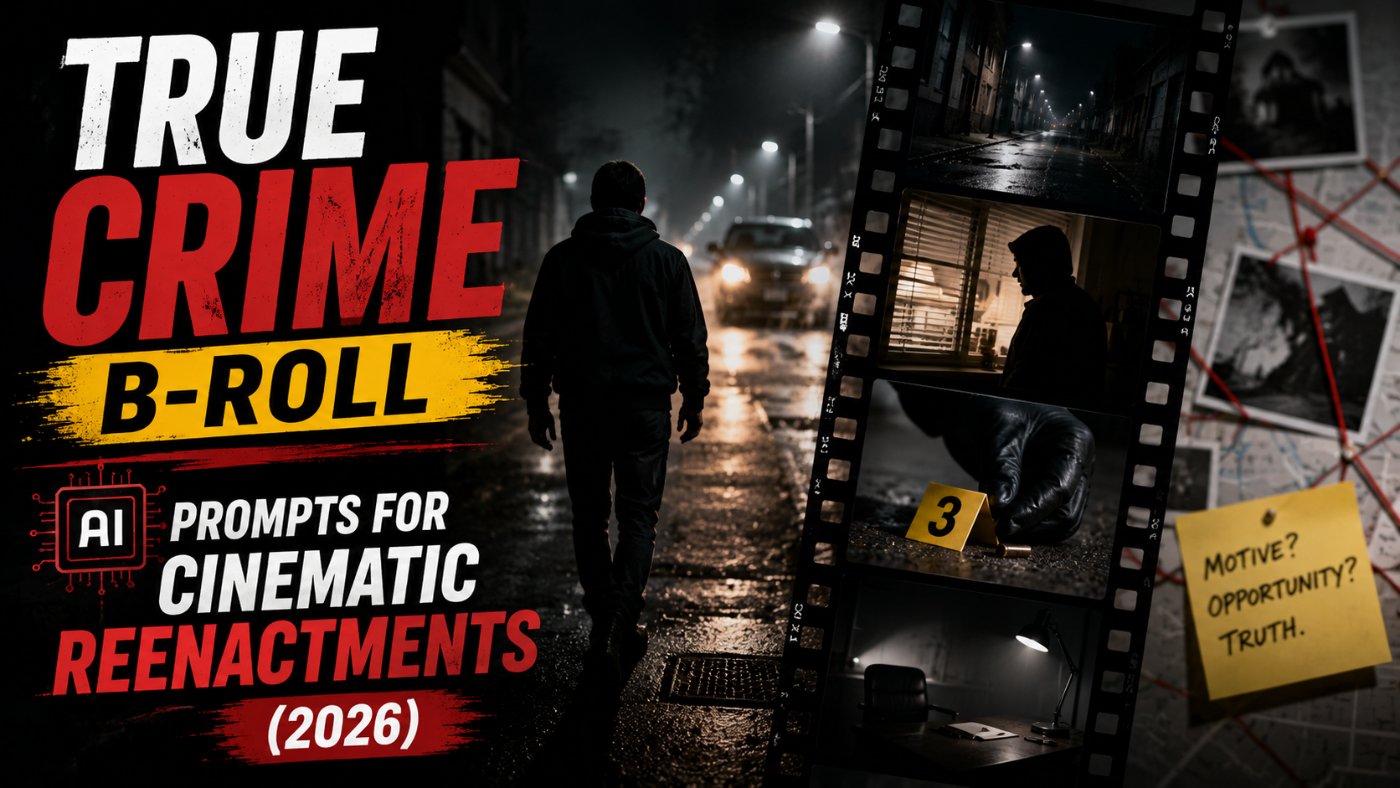 True Crime B-Roll: AI Prompts For Cinematic Reenactments (2026)