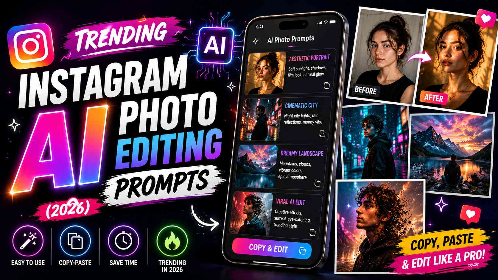Trending Instagram AI Photo Editing Prompts (2026)