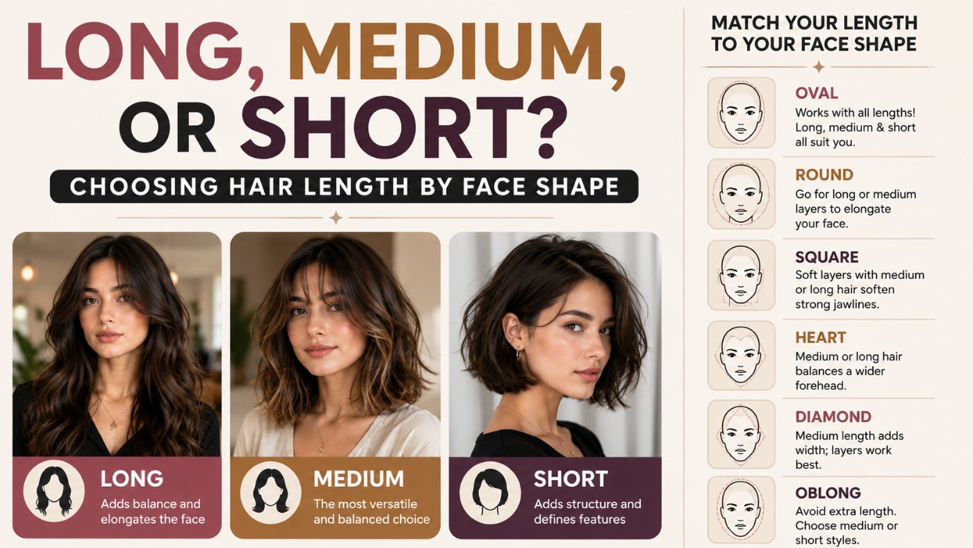 Long, Medium, or Short? Choosing Hair Length by Face Shape
